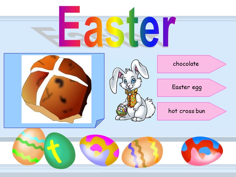 Easter hot cross bun Easter egg chocolate